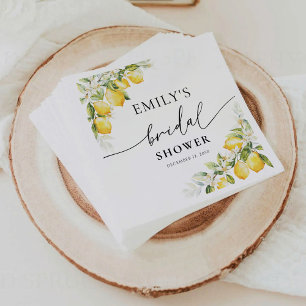 Lemon Citrus Bridal Shower Napkin
