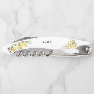 Lemon Citrus Bridal Shower Waiter's Corkscrew
