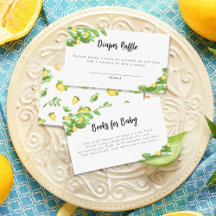 Lemon Citrus Diaper Raffle Baby Shower