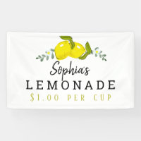 Lemon Citrus Floral Lemonade Stand Kids White