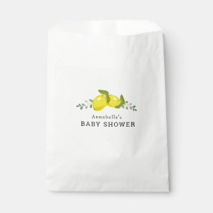 Lemon Citrus Floral Simple Baby Shower Favour Bags