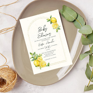 Lemon Citrus Fruit Baby Shower Invitation