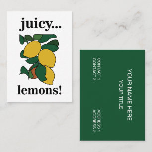 Lemon Citrus Fruit Business Card