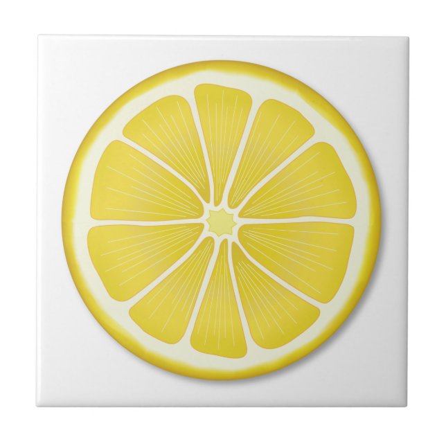 Lemon Citrus Fruit Kitchen and Garden Ceramic Tile (Front)