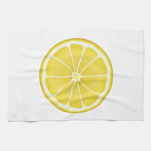 Lemon Citrus Fruit Slice  Tea Towel