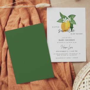 Lemon Citrus Fruit Summer Baby Shower Invitation