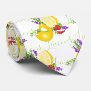 Lemon Citrus Fruit Summer Tie