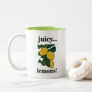 Lemon Citrus Fruit Two-Tone Coffee Mug