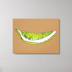Lemon citrus fruit watercolour art illustration canvas print