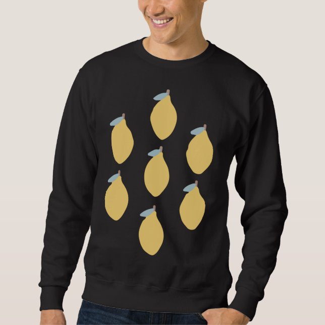 Lemon - citrus fruit with a symmetrical pattern sweatshirt (Front)