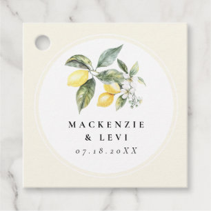 Lemon Citrus Garden Wedding Elegant Favour Tags
