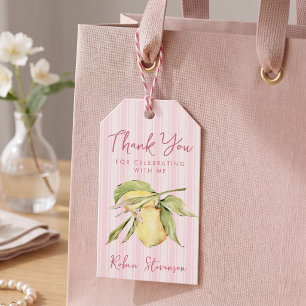 Lemon Citrus Graduation Thank You Gift Tags