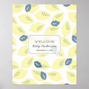 Lemon Citrus Guest Book Sign