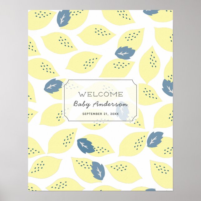 Lemon Citrus Guest Book Sign (Front)