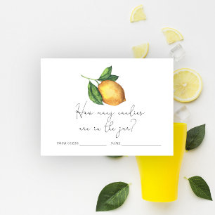 Lemon citrus - How many candies are in the jar Enclosure Card