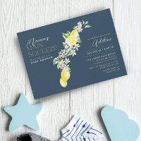 Lemon Citrus Mama's Main Squeeze Blue Baby Shower