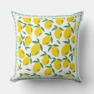 Lemon Citrus Pattern  Cushion