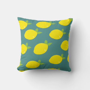 Lemon Citrus Pattern Pillow