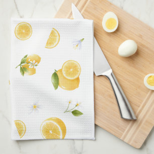 Lemon Citrus Pattern Tea Towel