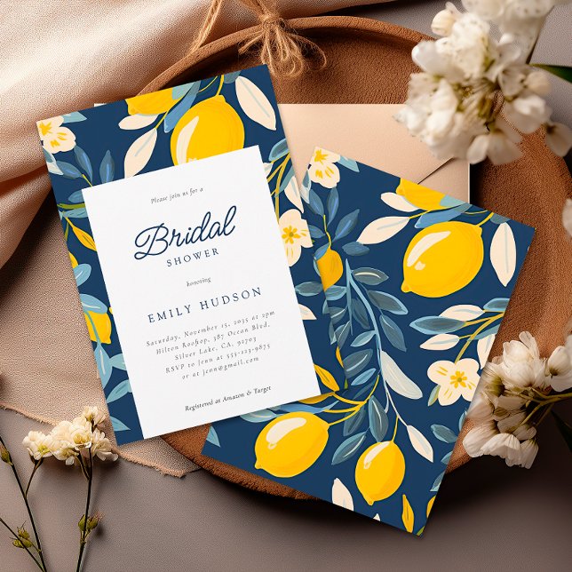 Lemon Citrus Positano Bridal Shower Invitation (Creator Uploaded)