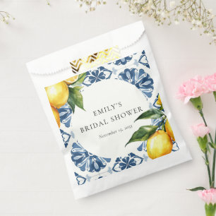 Lemon Citrus Positano Italian Bridal Shower Favour Bag