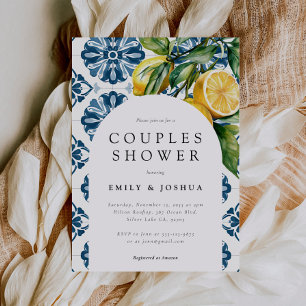 Lemon Citrus Positano Italian Couples Shower Invitation