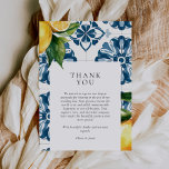 Lemon Citrus Positano Italian Wedding Thank You Card<br><div class="desc">Lemon Citrus Positano Italian Wedding Thank You Card</div>