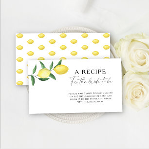 Lemon Citrus - Recipe for the bride to be Enclosure Card