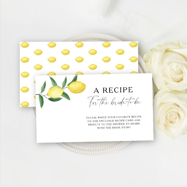 Lemon Citrus - Recipe for the bride to be Enclosure Card (Creator Uploaded)