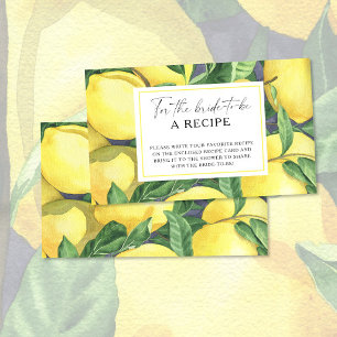 Lemon Citrus - Recipe for the bride to be  Enclosure Card