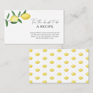 Lemon Citrus - Recipe for the bride to be Enclosure Card