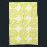 Lemon Citrus Retro Kitchen Towel Gift<br><div class="desc">Lemons decorate this kitchen towel. The design is from original art.</div>