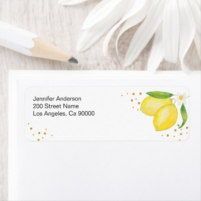 Lemon Citrus Return Address Label (Insitu)
