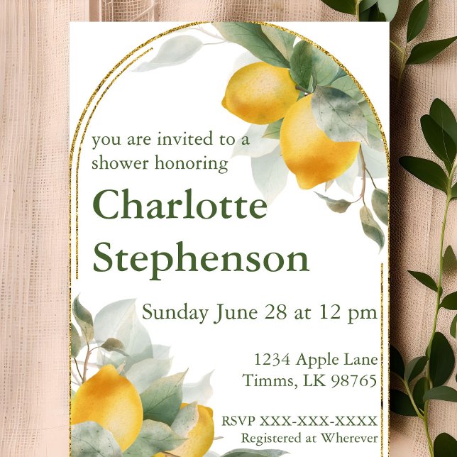 Lemon Citrus Shower Invitation (Creator Uploaded)
