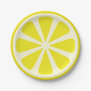 Lemon Citrus Slice Cute 1st Birthday Plates