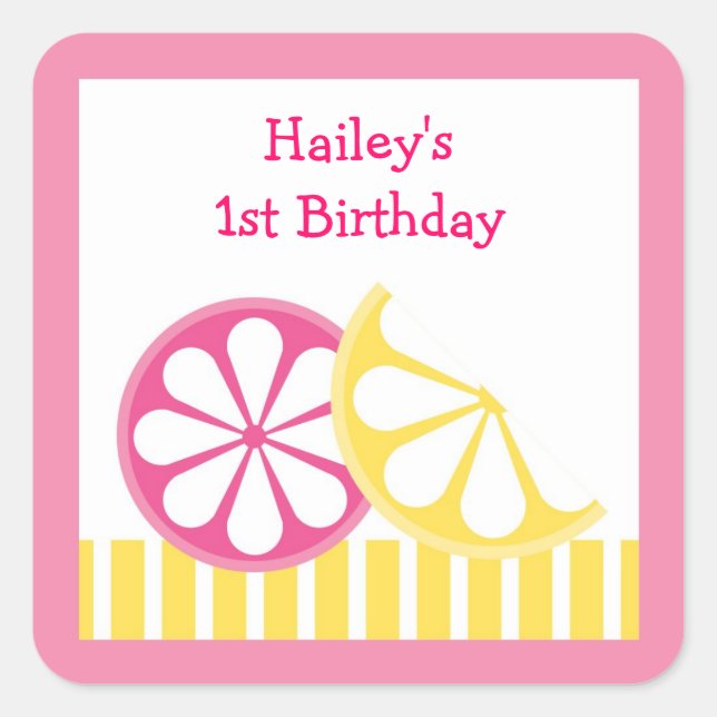 Lemon Citrus Stickers Envelope Seals (Front)