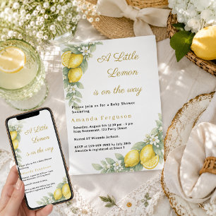 Lemon citrus summer Baby Shower Invitation