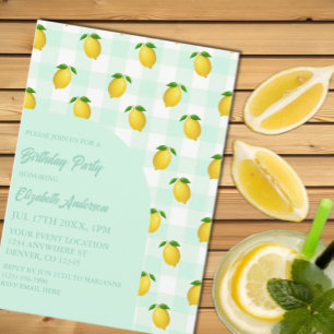 Lemon Citrus Summer Birthday Invitation