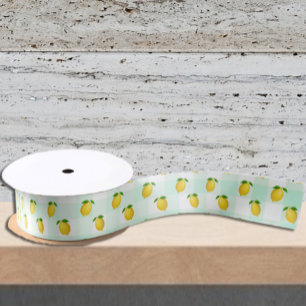 Lemon Citrus Summer Birthday Satin Ribbon