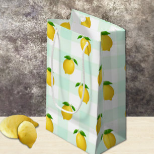 Lemon Citrus Summer Birthday Small Gift Bag
