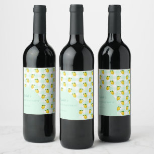 Lemon Citrus Summer Birthday Wine Label