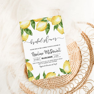 Lemon Citrus Summer Bridal Shower Invitation