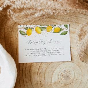 Lemon Citrus Summer Display Shower Baby Shower Enclosure Card