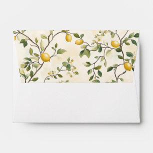 Lemon, Citrus, Summer, Mediterranean Wedding, DIY Envelope