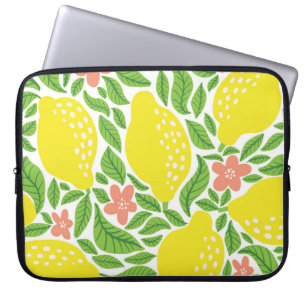 Lemon Citrus Summer Vintage Pattern Laptop Sleeve