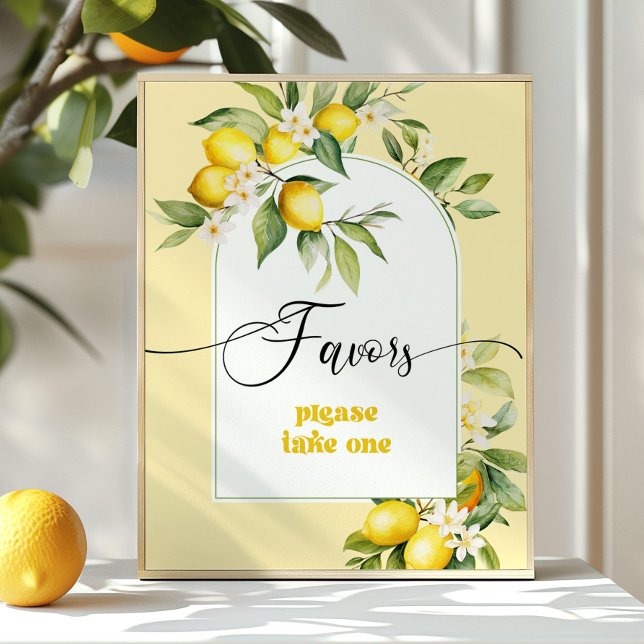 Lemon citrus theme Favours please take one Poster (Creator Uploaded)