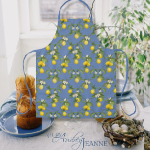 Lemon Citrus Trellis French Country Farmhouse Blue Apron