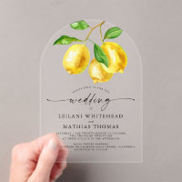 Lemon Citrus Watercolor Wedding