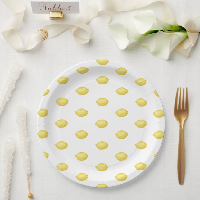 Lemon Citrus - Wedding  Paper Plate (Wedding)