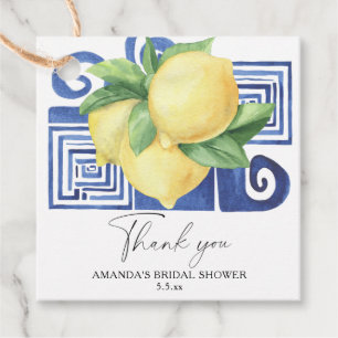 Lemon Citrus - Wedding Thank You Favour Tags